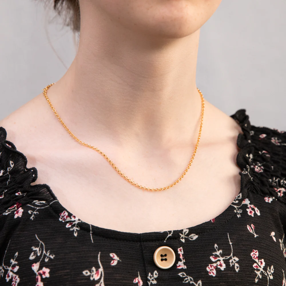 9ct Yellow Gold Silverfilled Belcher 80 Gauge 45cm Chain - Image 3