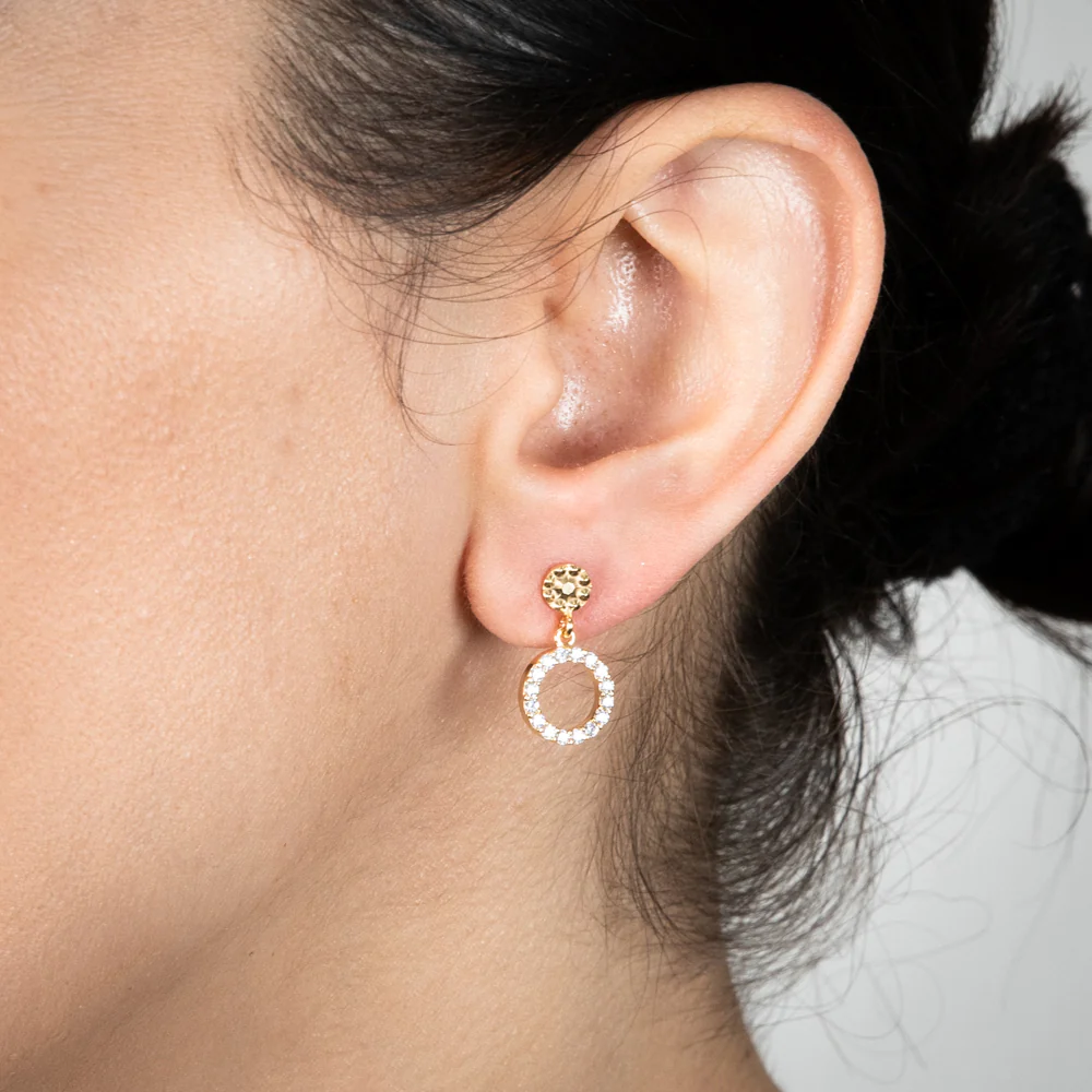 9ct Yellow Gold Silverfilled Circle Of Life Earrings - Image 2