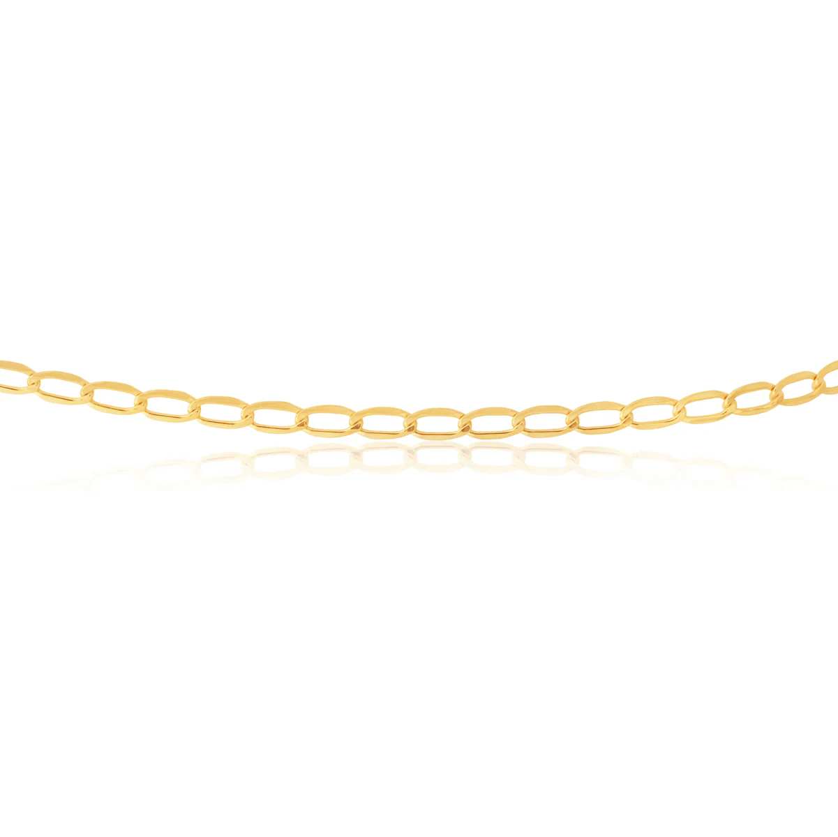 9ct Yellow Gold Silverfilled Curb 45cm Chain - Image 2