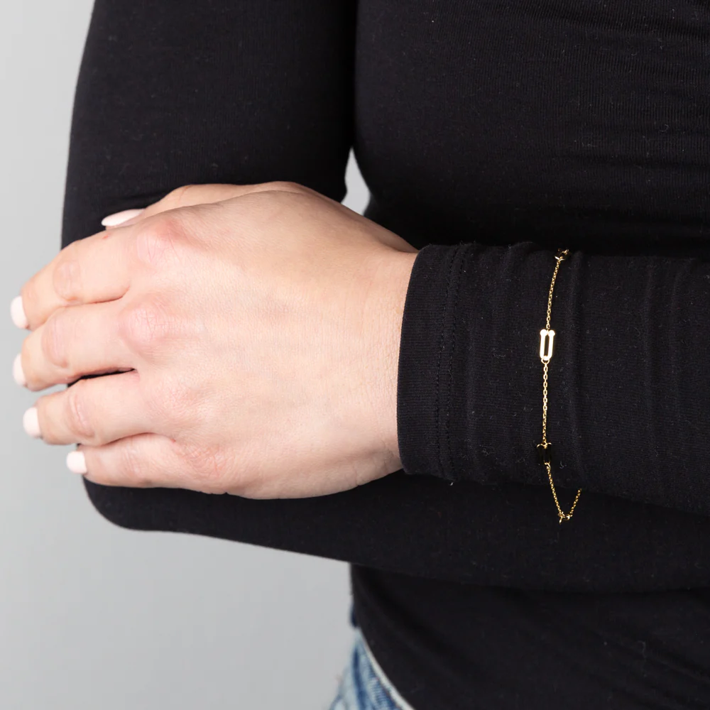 9ct Yellow Gold Silverfilled Fancy 19cm Bracelet - Image 3