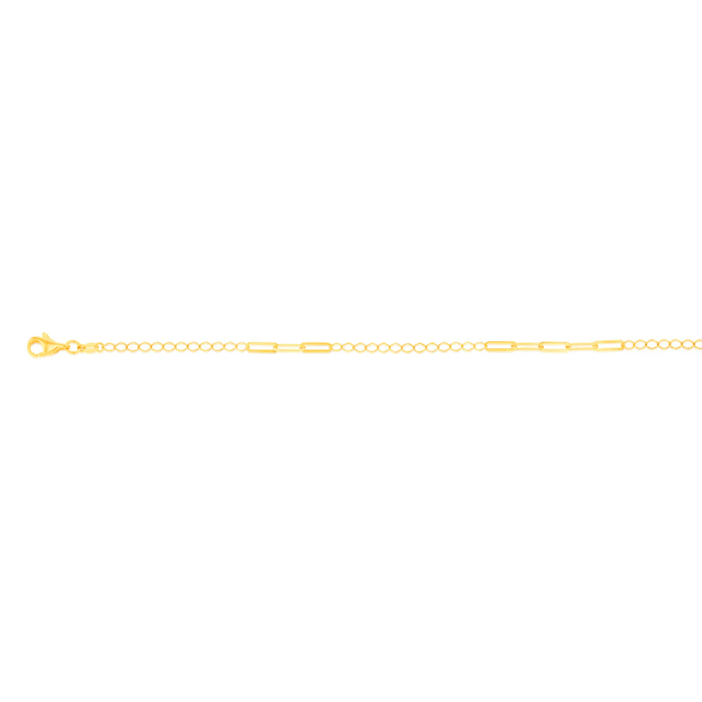 9ct Yellow Gold Silverfilled Fancy 27cm Anklet - Image 2