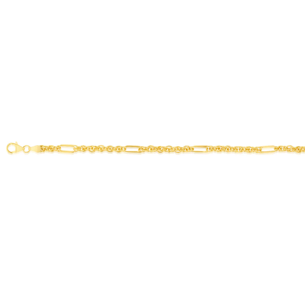 9ct Yellow Gold Silverfilled Fancy 27cm Anklet - Image 2