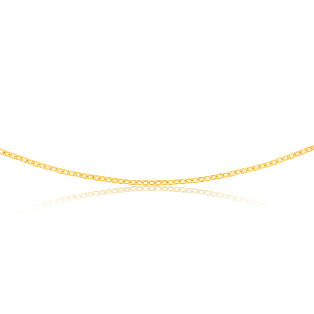 9ct Yellow Gold Silverfilled Fancy 45cm Chain - Image 2