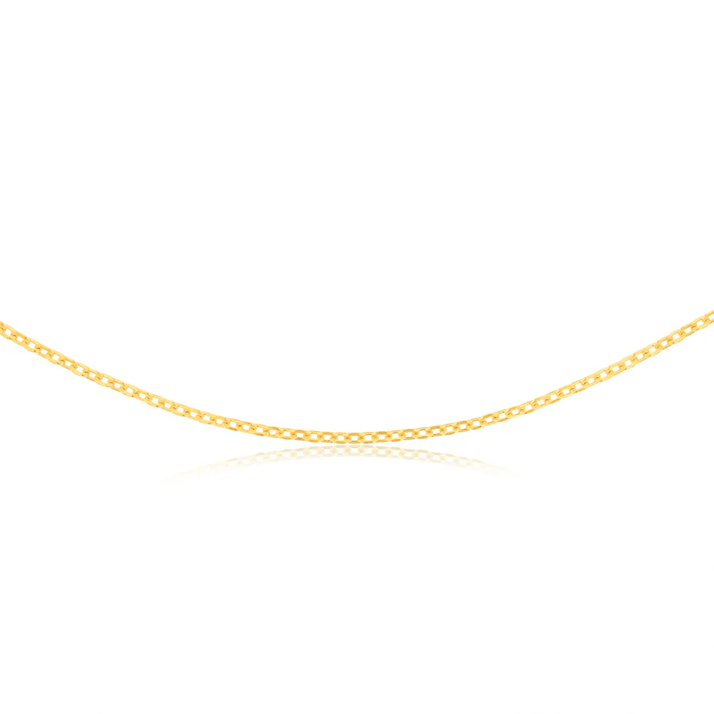 9ct Yellow Gold Silverfilled Fancy 45cm Chain - Image 3
