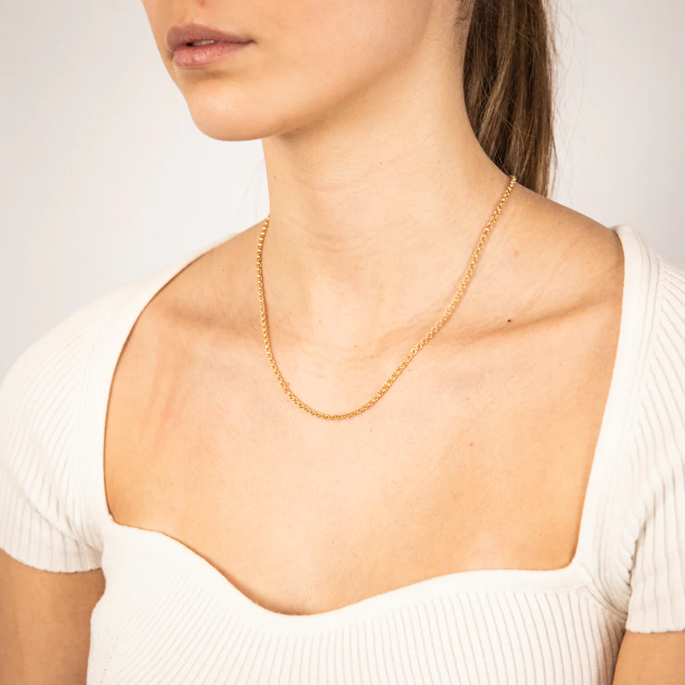 9ct Yellow Gold Silverfilled Fancy Belcher 45cm Chain - Image 3