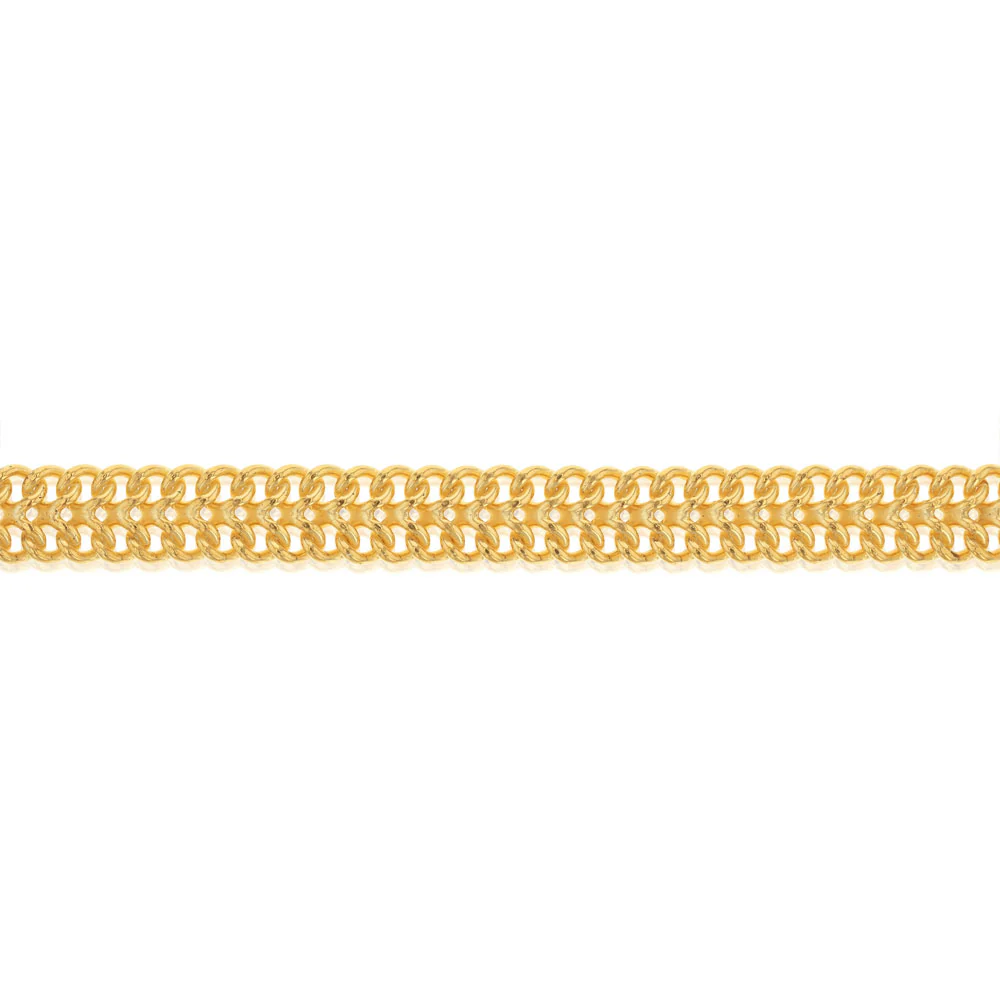 9ct Yellow Gold Silverfilled Mesh 100 Gauge 19cm Bracelet - Image 3