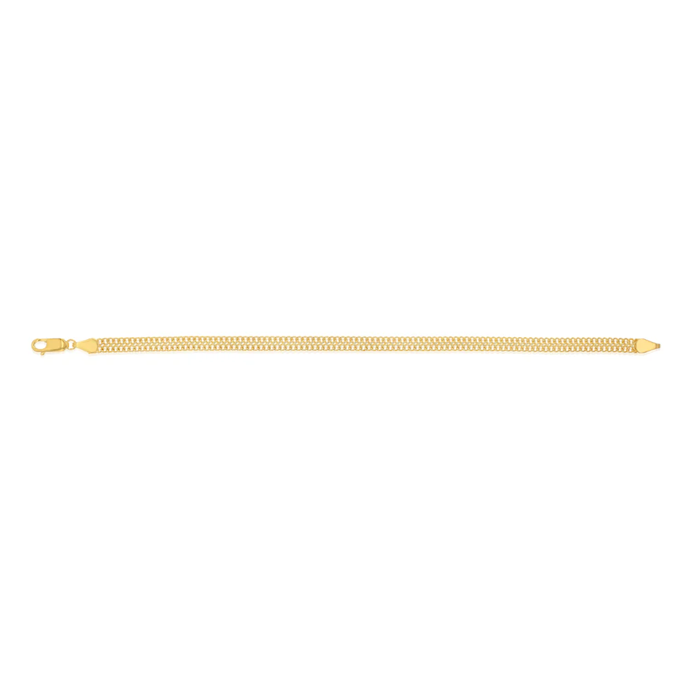9ct Yellow Gold Silverfilled Mesh 65 Gauge 19cm Bracelet - Image 2
