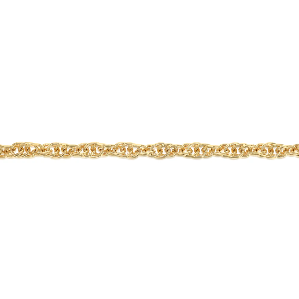 9ct Yellow Gold Silverfilled Twist Rope 120 Gauge 19cm Bracelet - Image 3