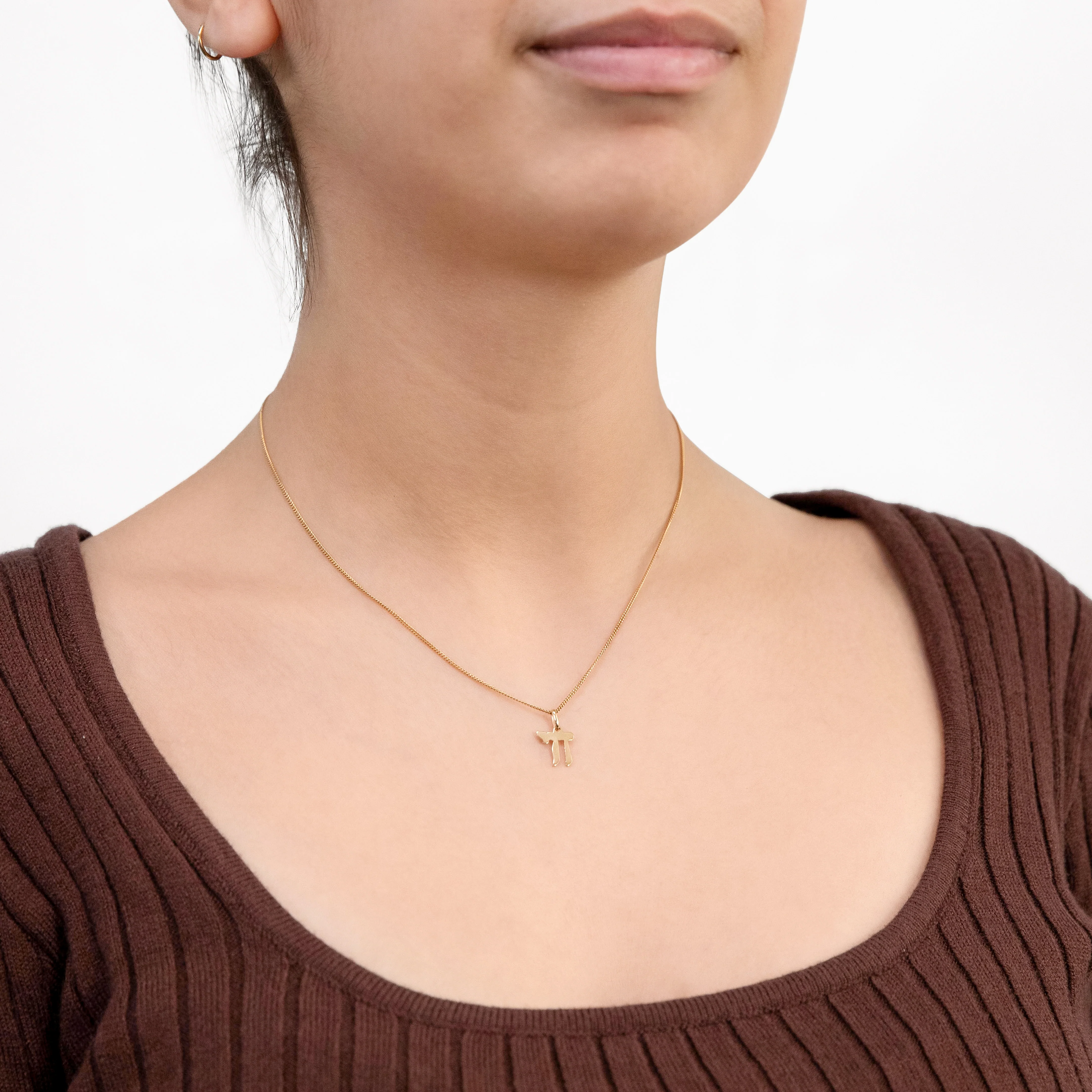9ct Yellow Gold Small Chi/Life Pendant - Image 2
