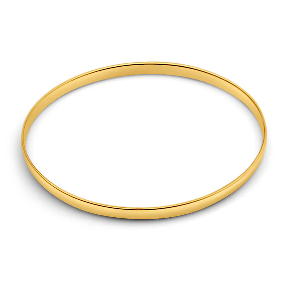 9ct Yellow Gold SOLID 4mm Bangle - Image 2
