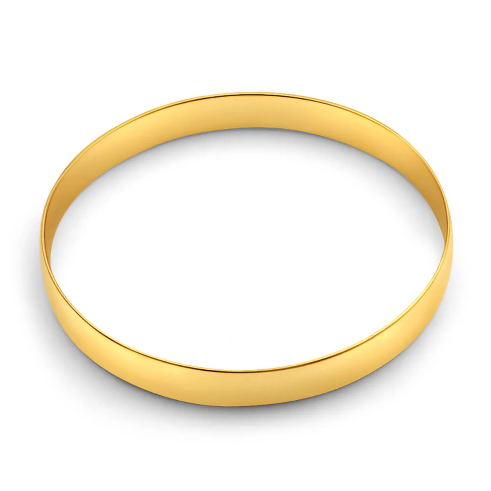 9ct Yellow Gold SOLID 8mm Bangle - Image 2