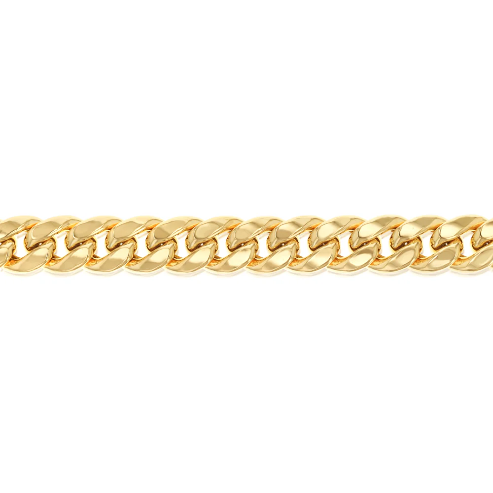 9ct Yellow Gold Superlight Hollow 250 Gauge Miami 60cm Chain - Image 4