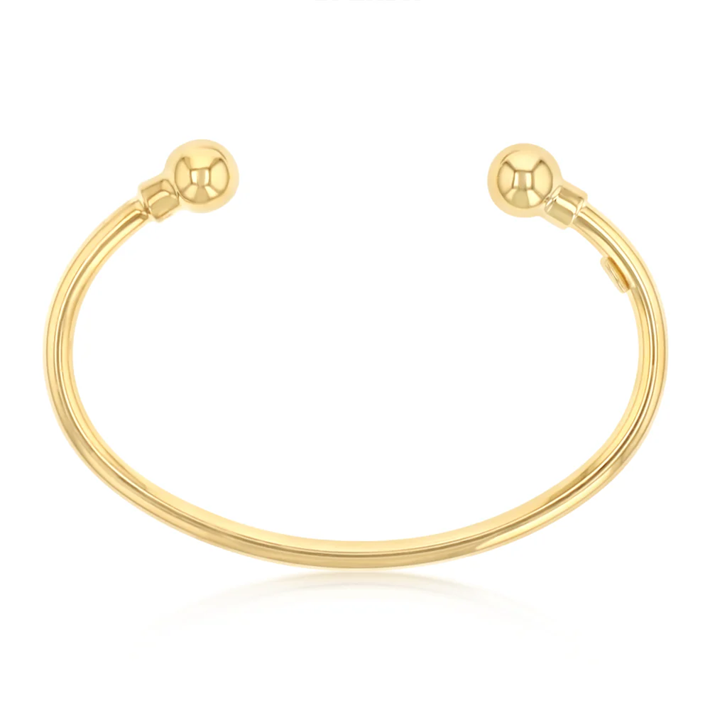 9ct Yellow Gold Torque Baby Bangle - Image 2