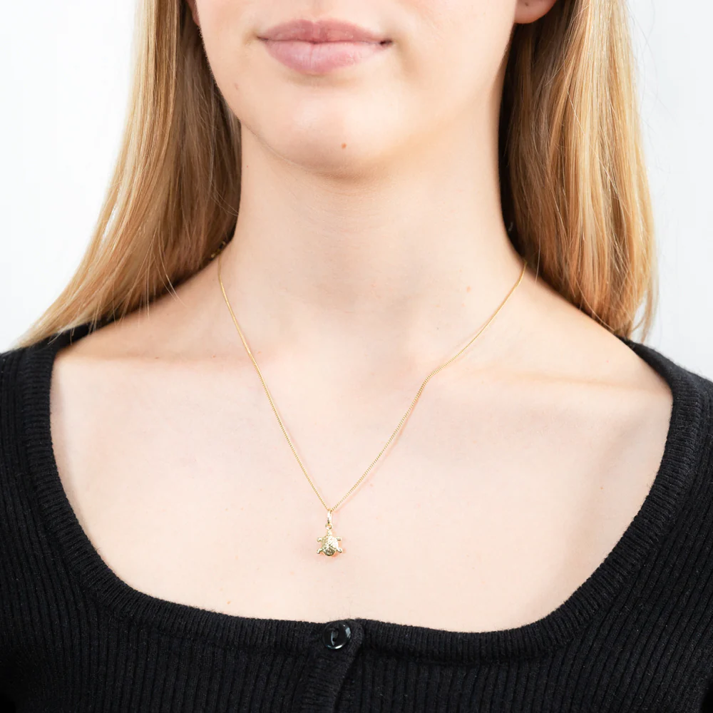 9ct Yellow Gold Turtle Pendant - Image 2
