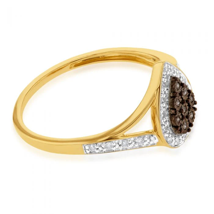 9ct Yellow Gold Western Australian Diamond Ring - Image 2