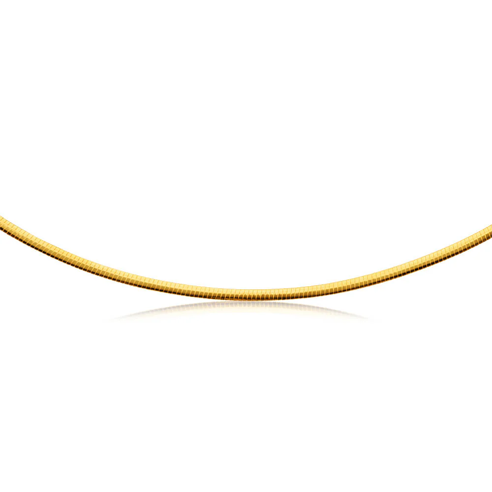 9ct Yellow Gold & White Gold Silver Filled Omega Reversible Chain - Image 3