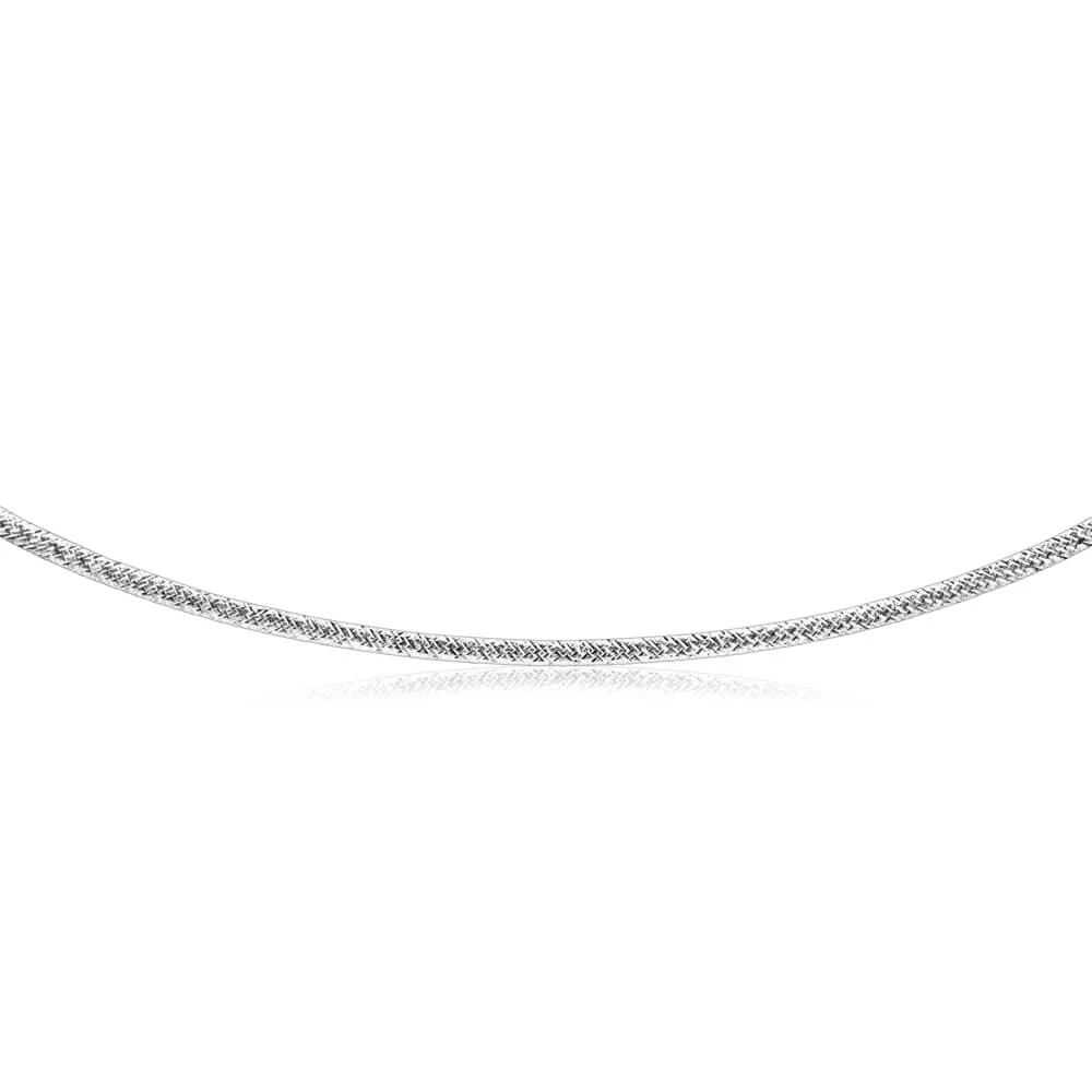 9ct Yellow Gold & White Gold Silver Filled Omega Reversible Chain - Image 4