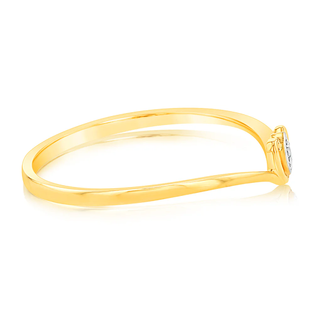 9ct Yellow Gold With 1 Brilliant Cut Diamond Ring - Image 2