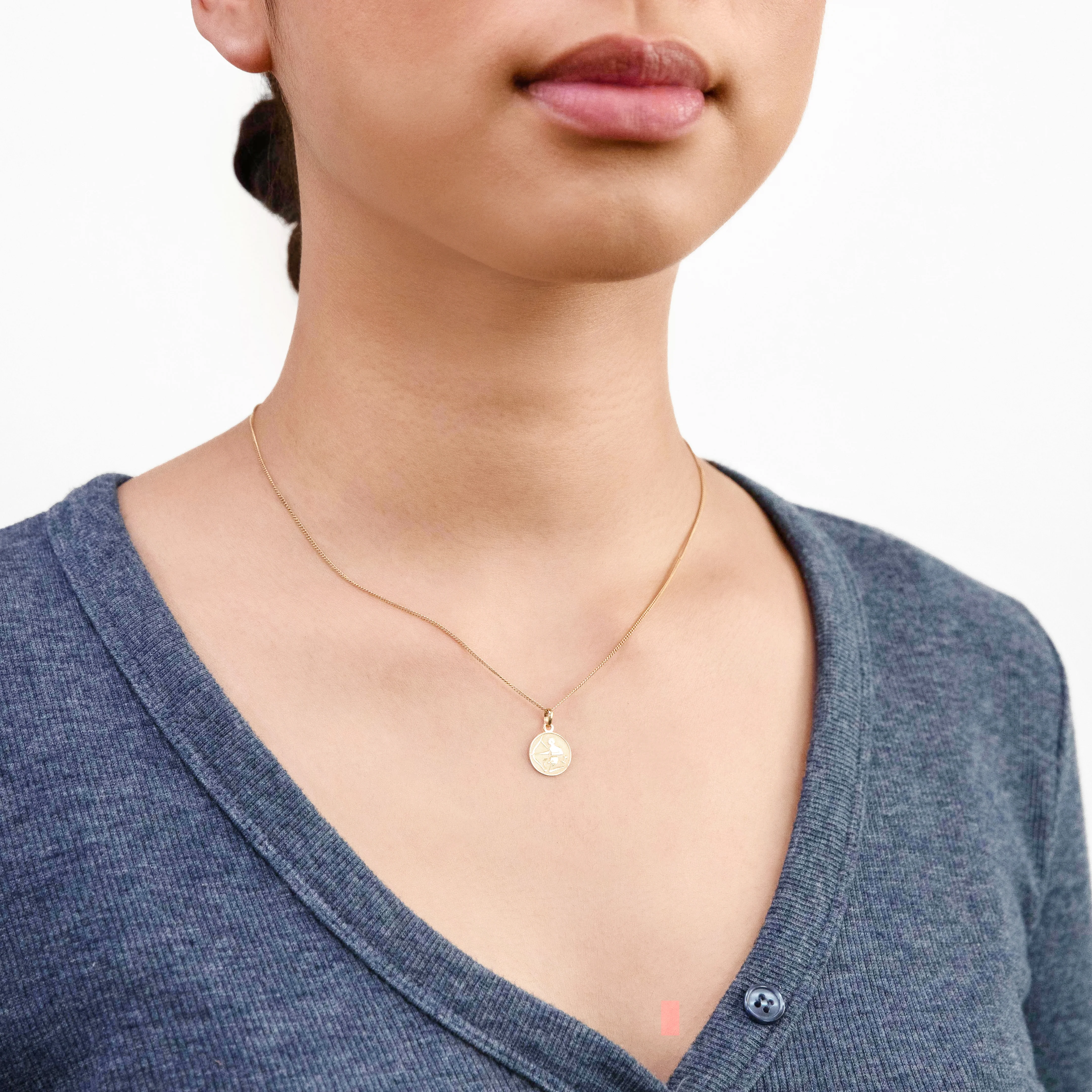 9ct Yellow Gold Zodiac Sagittarius Pendant - Image 2
