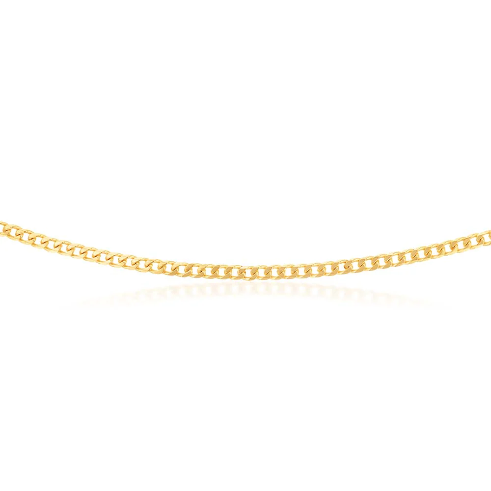 9ct Yellow Solid Gold 100 Gauge Curb 51cm Chain - Image 2