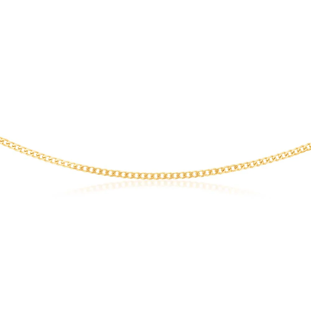 9ct Yellow Solid Gold 100 Gauge Curb 56cm Chain - Image 2
