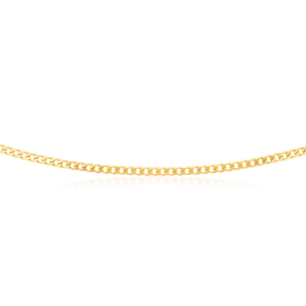 9ct Yellow Solid Gold 120 Gauge Curb 55cm Chain - Image 2