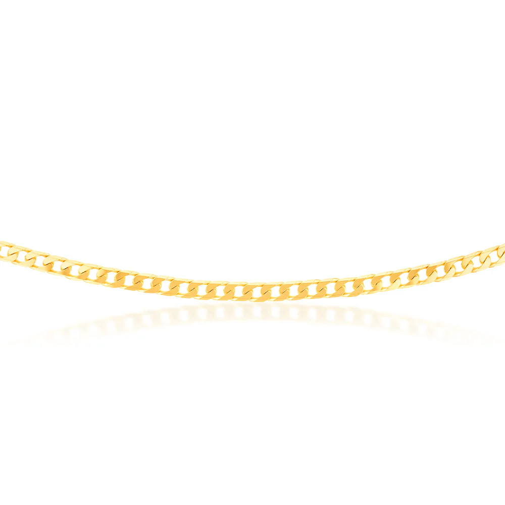 9ct Yellow Solid Gold 120 Gauge Curb 60cm Chain - Image 2