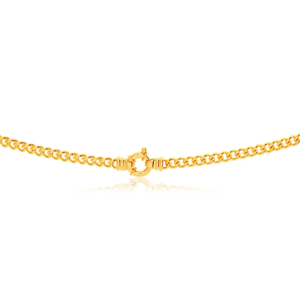 9ct Yellow Solid Gold 150 Gauge Boltring Curb Chain - Image 2