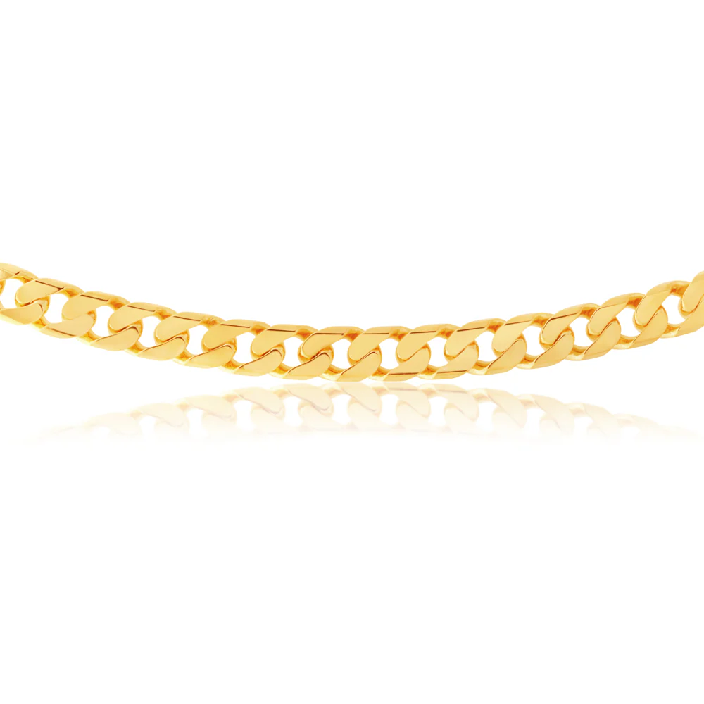 9ct Yellow Solid Gold 300 Gauge 60cm Curb Chain - Image 2