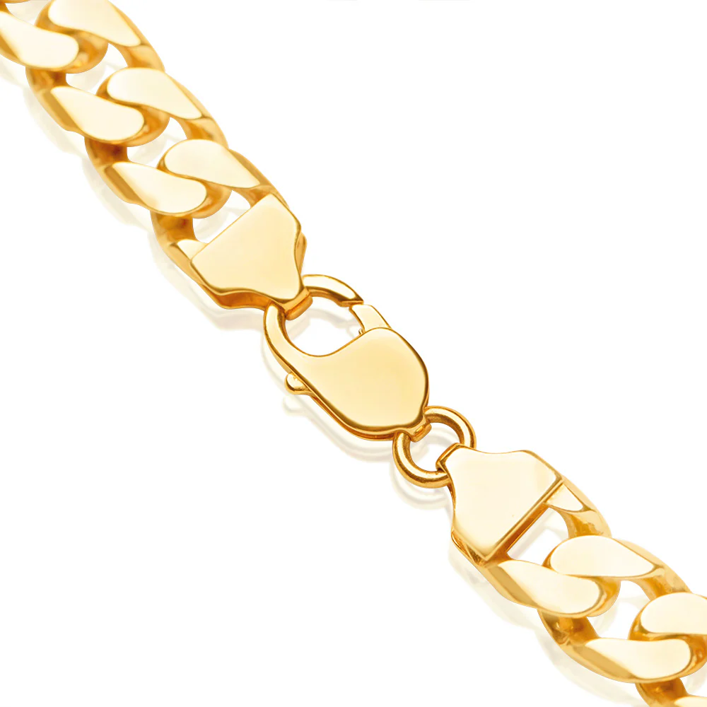 9ct Yellow Solid Gold 350 Gauge 55cm Curb Chain - Image 4