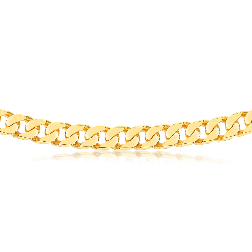 9ct Yellow Solid Gold 350 Gauge 55cm Curb Chain - Image 5