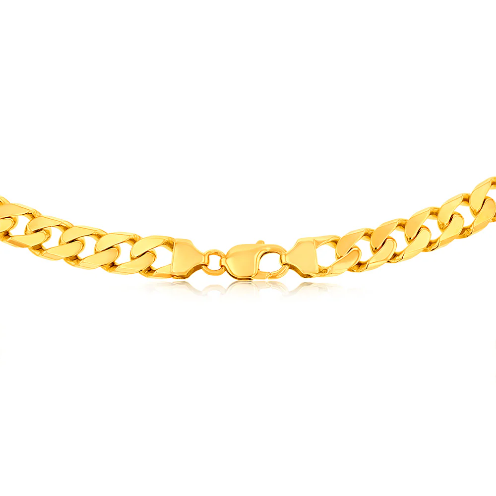 9ct Yellow Solid Gold 350 Gauge 60cm Curb Chain - Image 3