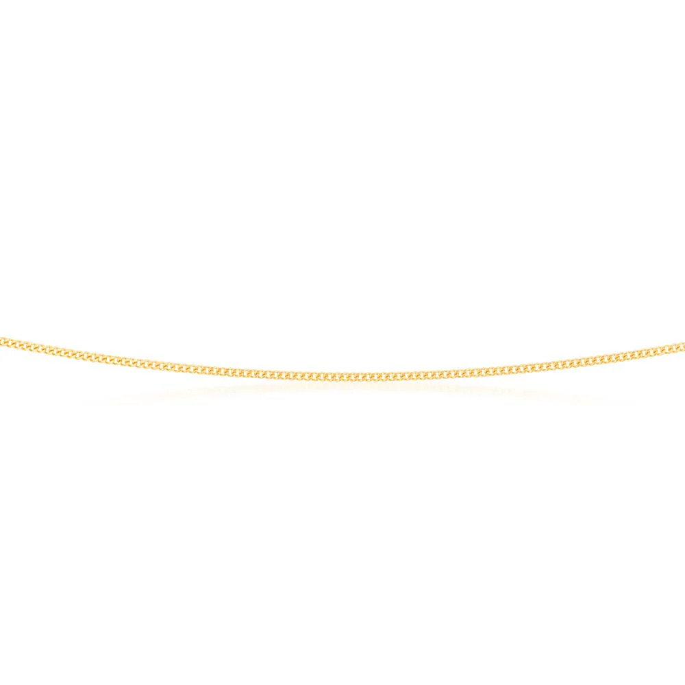 9ct Yellow Solid Gold 40 Gauge Curb 41cm Chain - Image 2