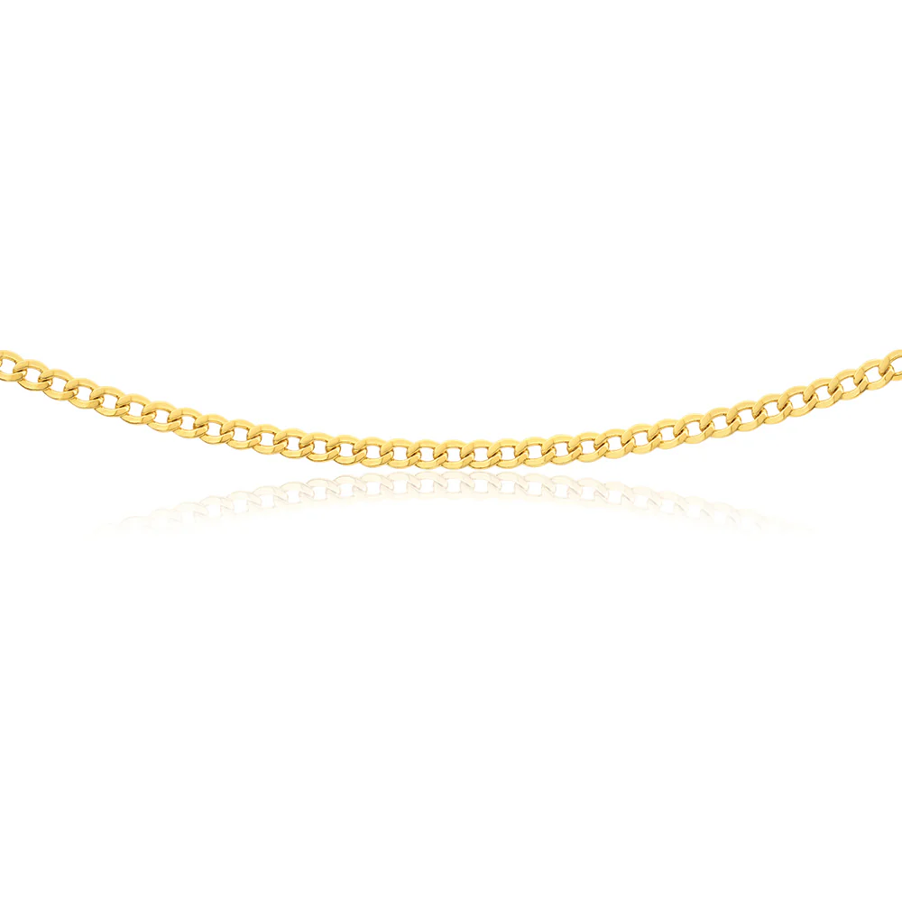 9ct Yellow Solid Gold 45cm 70 Gauge Curb Chain - Image 2