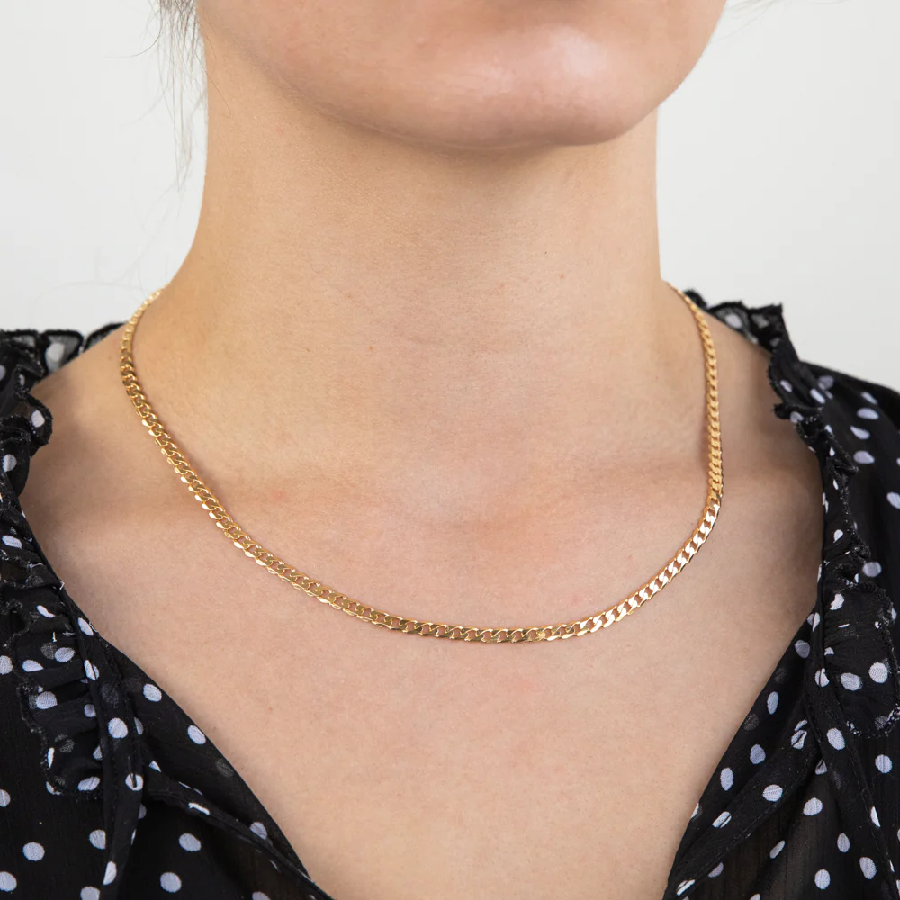 9ct Yellow Solid Gold 45cm Curb Chain 100 Gauge - Image 3
