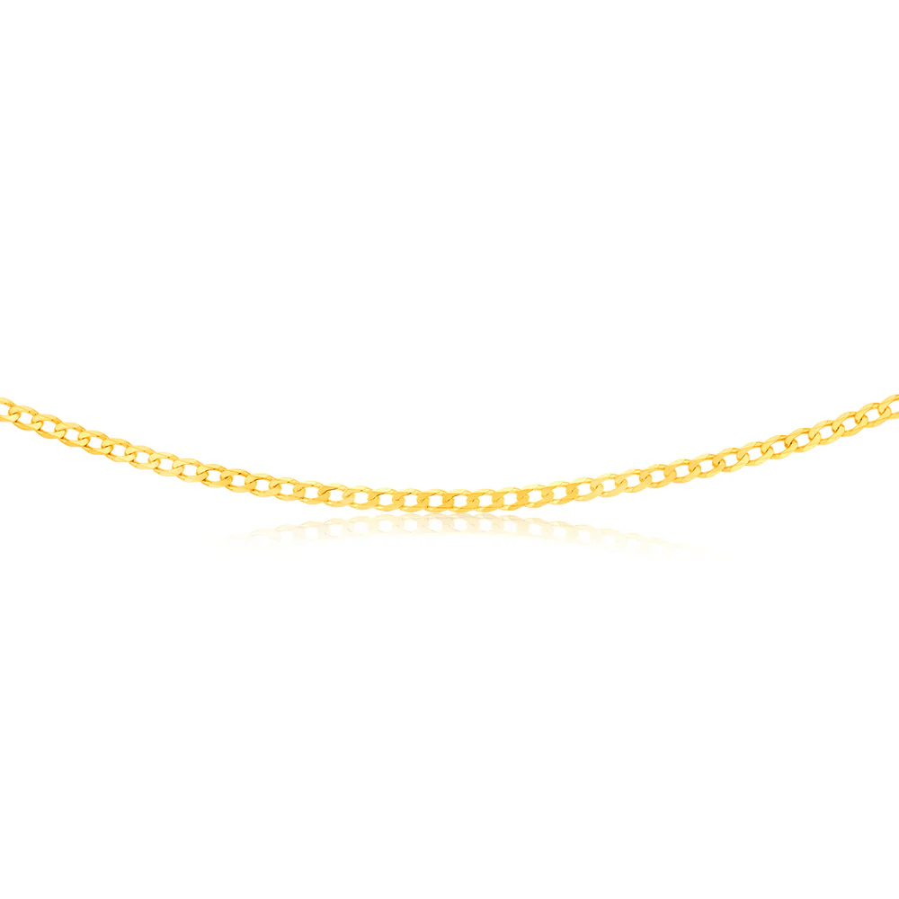9ct Yellow Solid Gold 50cm Curb Chain 100Gauge - Image 2
