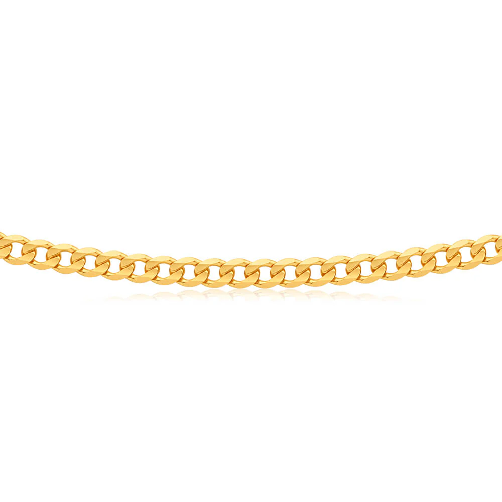 9ct Yellow Solid Gold 55cm 120 Gauge Curb Chain - Image 2
