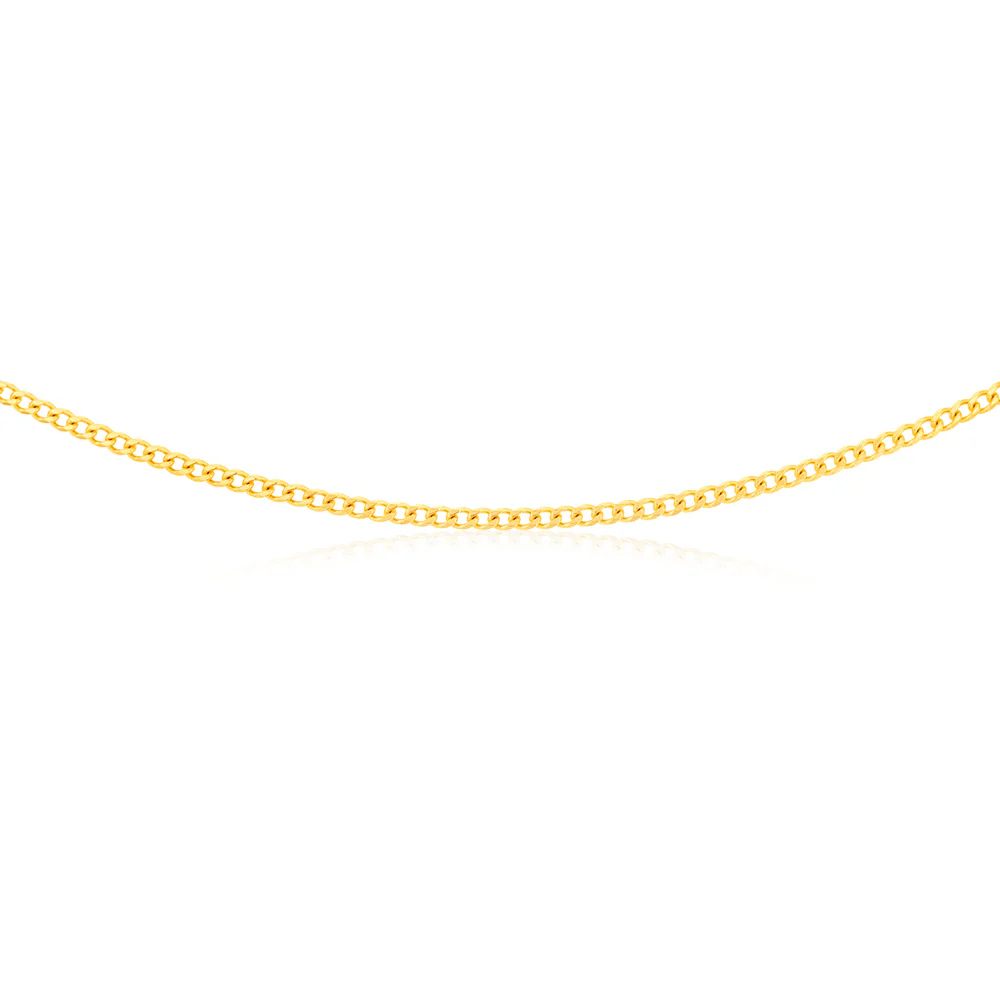 9ct Yellow Solid Gold 55cm 70 Gauge Curb Chain - Image 3