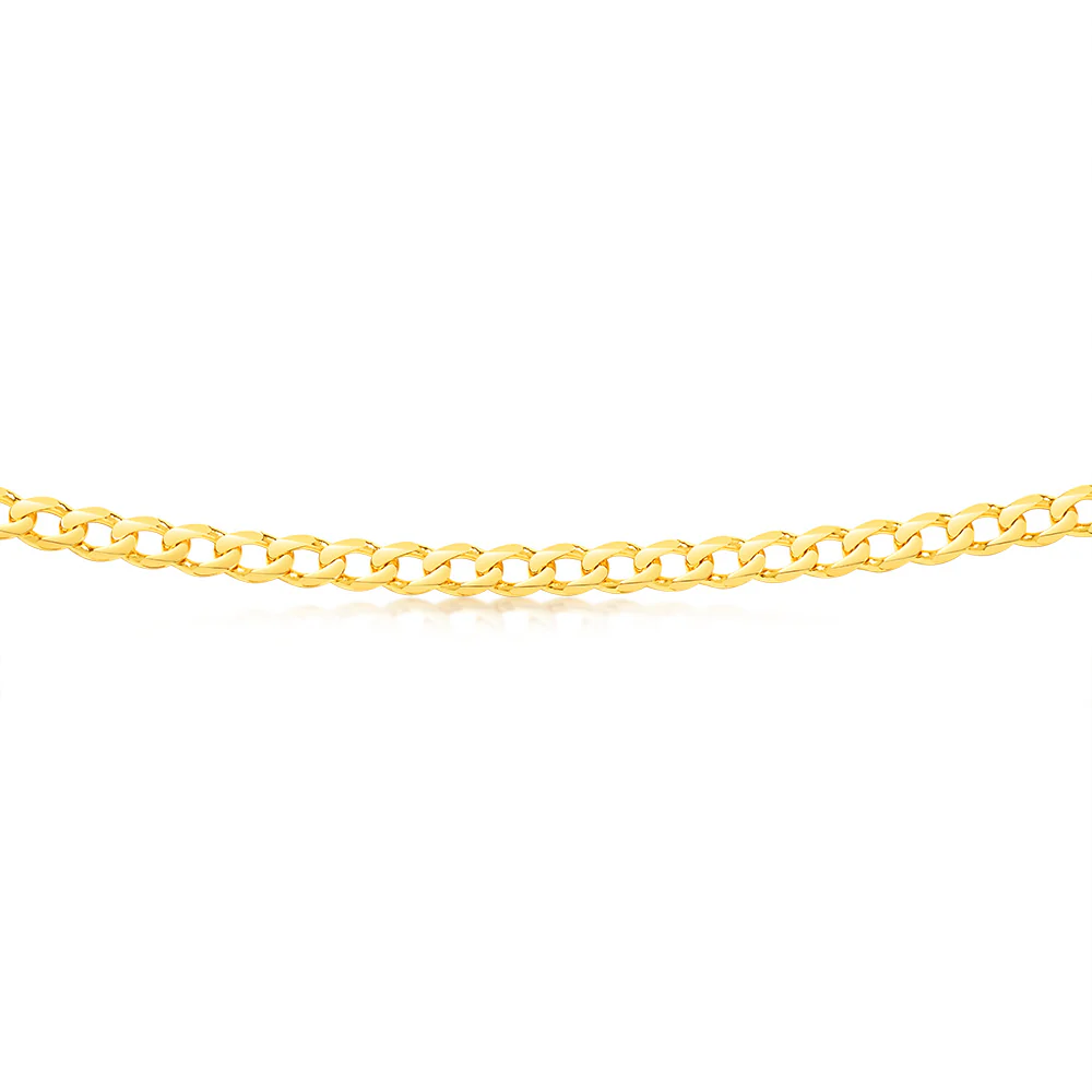9ct Yellow Solid Gold 55cm  "Cronos" Curb Chain - Image 2