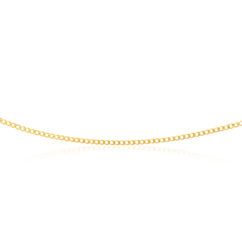 9ct Yellow Solid Gold 60 Gauge Curb 60cm Chain - Image 2