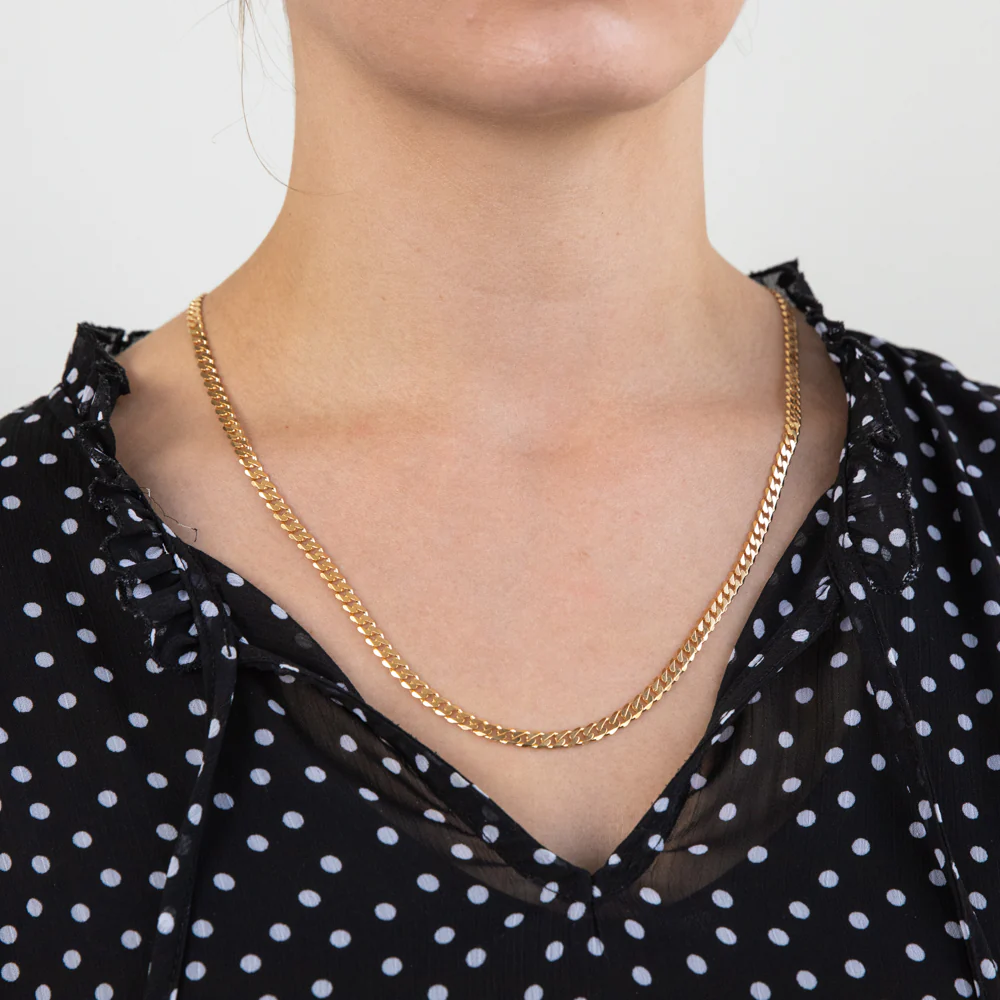 9ct Yellow Solid Gold 60cm 120 Gauge Curb Chain - Image 3
