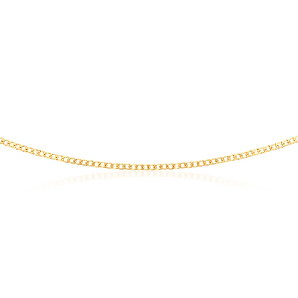 9ct Yellow Solid Gold 80 Gauge Curb 45cm Chain - Image 2