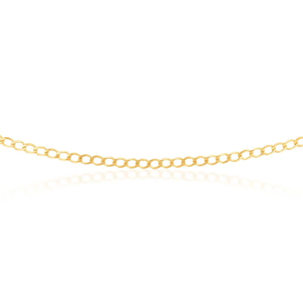 9ct Yellow Solid Gold 80 Gauge Curb 46cm Chain - Image 2