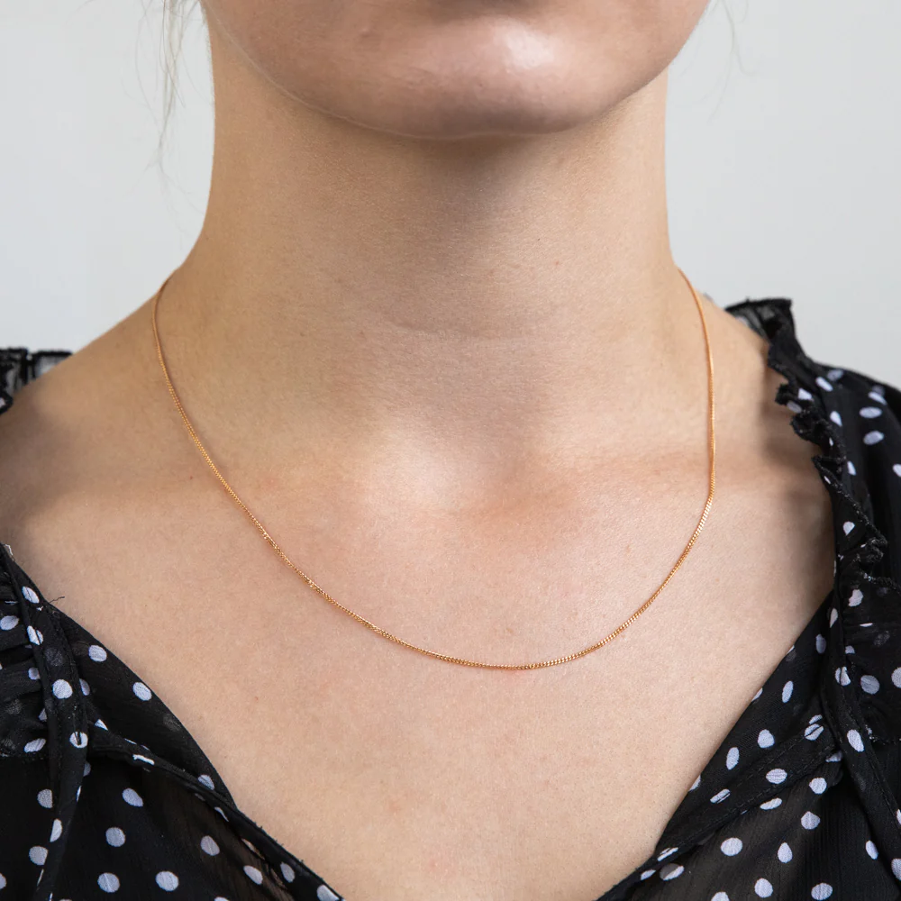 9ct Yellow Solid Gold Curb 45cm Chain - Image 5