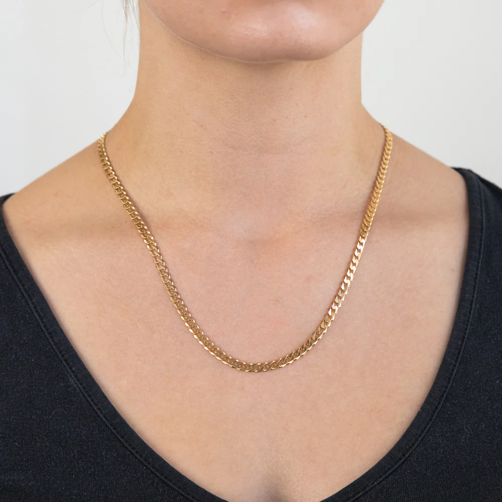 9ct Yellow Solid Gold Curb 50cm Chain 120 Gauge - Image 4