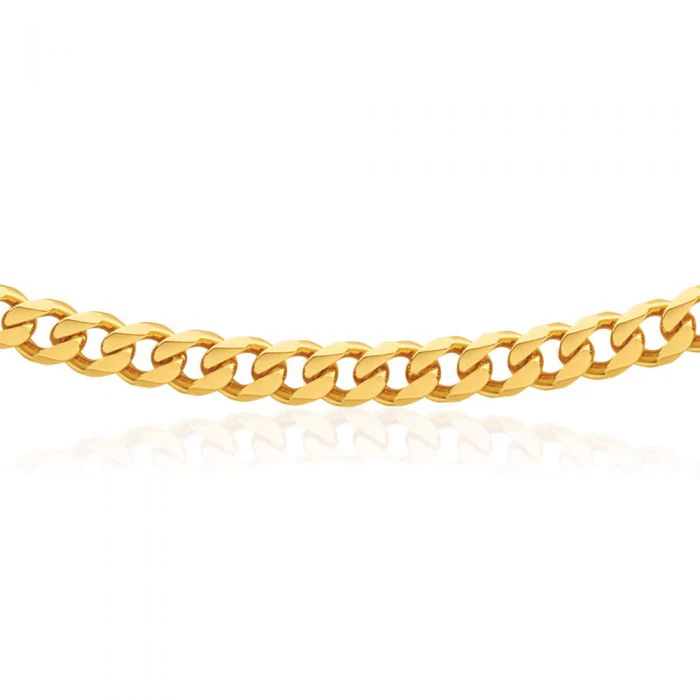 9ct Yellow Solid Gold Curb 55cm Chain - Image 2