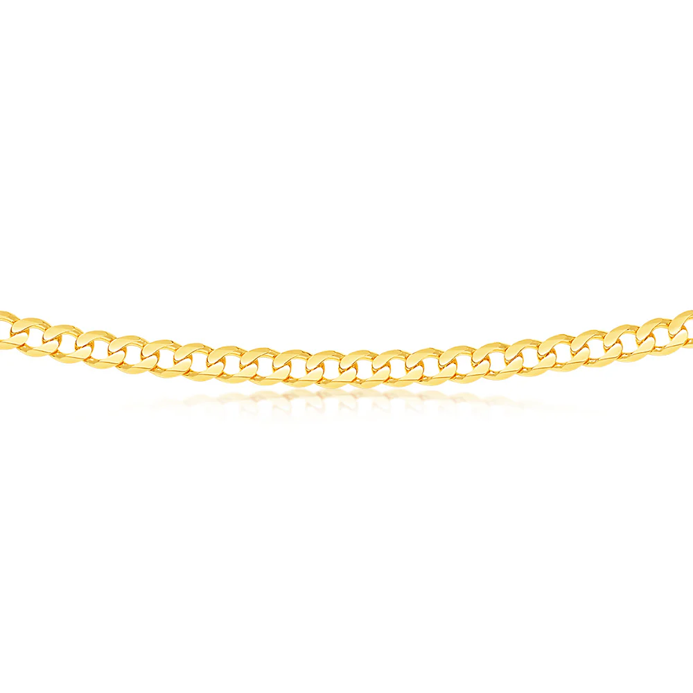 9ct Yellow Solid Gold Curb Chain 150 gauge in 60cm - Image 2