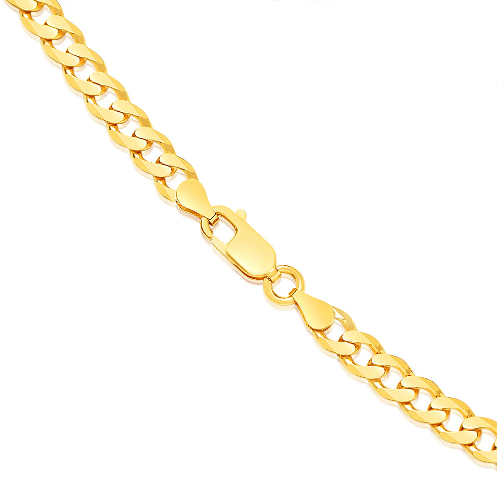 9ct Yellow Solid Gold Curb Chain 150 gauge in 60cm - Image 3