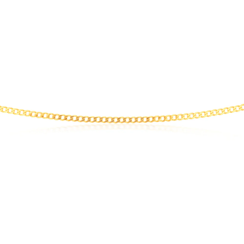 9ct Yellow Solid Gold Curb Chain 80 gauge in 55cm - Image 2