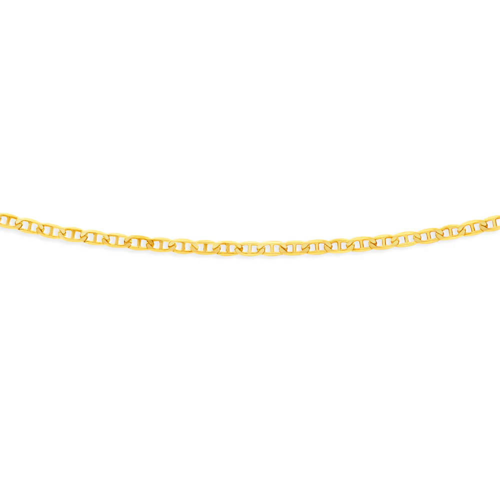 9ct Yellow Solid Gold Dazzling Anchor 50cm Chain - Image 2
